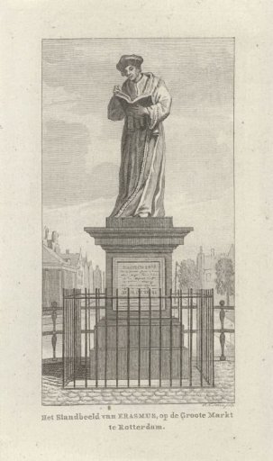 Statue of Erasmus, on the Grote Markt in Rotterdam