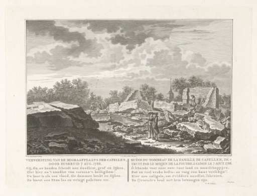 Landscape with the destroyed cemetery of the Van der Capellen family, 1788