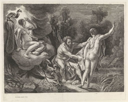 Jupiter assaults a woman while Juno looks on