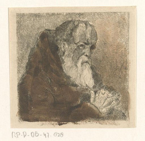 Praying monk