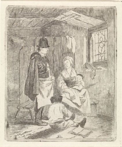 Family in an interior