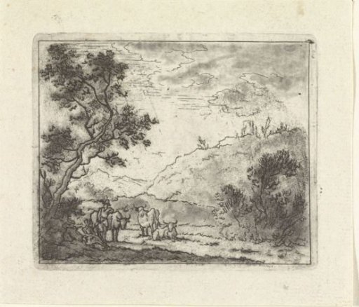 Landscape with shepherd and cows
