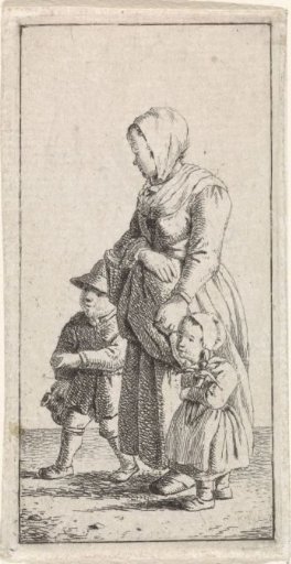 Woman with two children