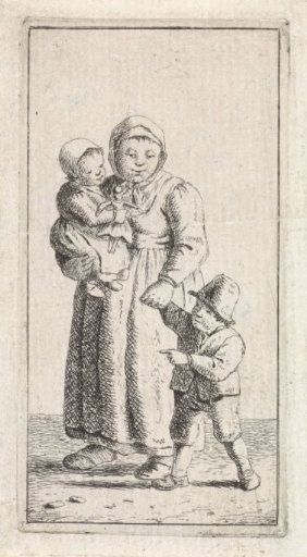 Woman with child in her arms