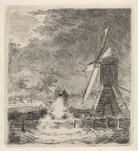 Landscape with watermill