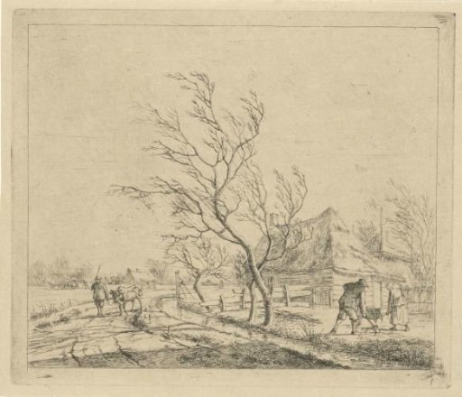 Landscape with farm and field
