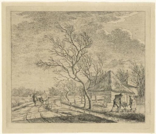 Landscape with farm and field