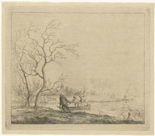 Landscape with fishermen