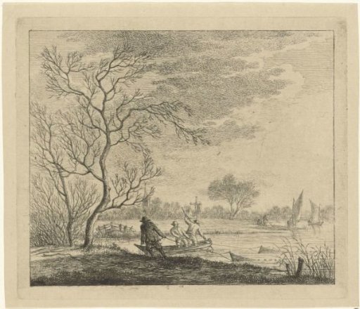 Landscape with fishermen