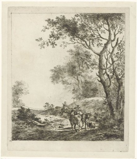 Landscape with shepherd and cattle