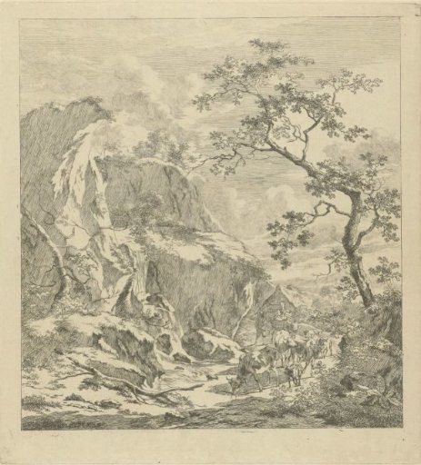 Mountainous landscape with cattle