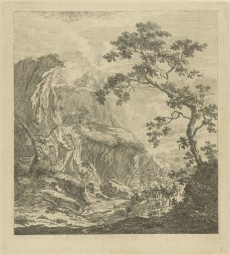Mountainous landscape with cattle