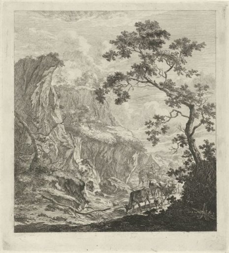 Mountainous landscape with cattle