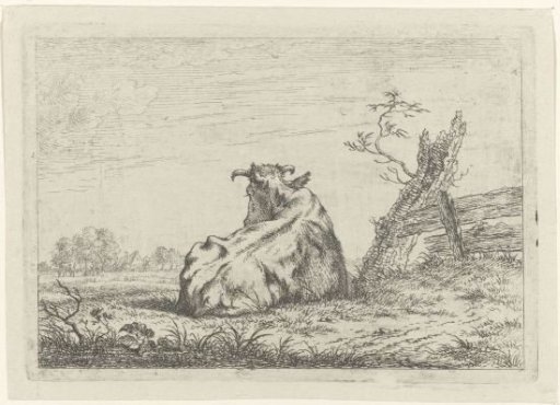 Meadow with Recumbent Cow