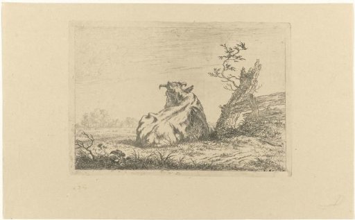 Meadow with Recumbent Cow