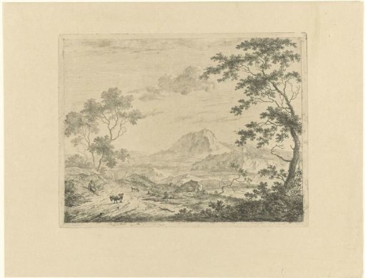 Mountainous Landscape with Resting Shepherd