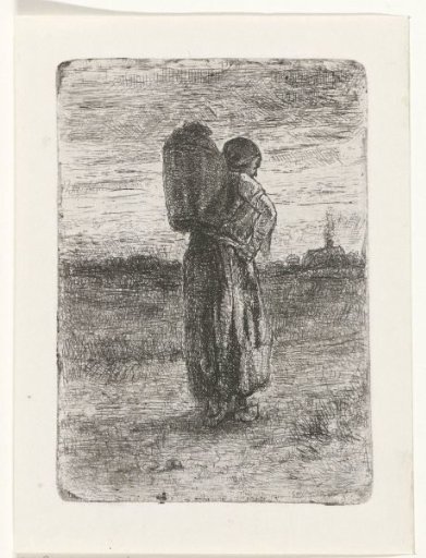 Woman with a basket on her back