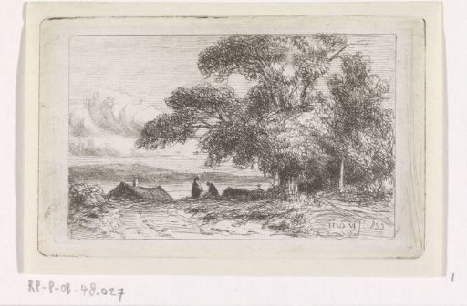 Figures on a country road