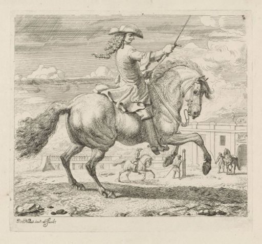 Rider to the Right at a Riding School
