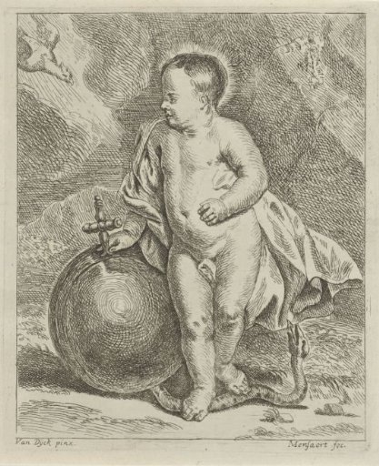 Christ Child with globe and serpent