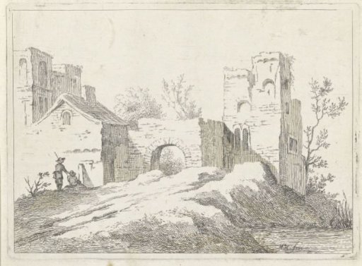 Landscape with ruin