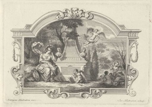 Minerva and Putti Mourning at a Tomb