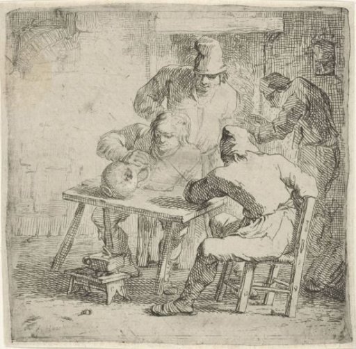 Four peasants in an interior