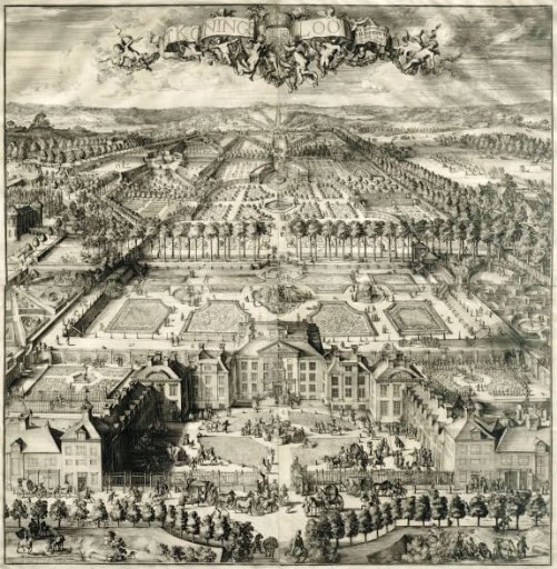 View of Palace Het Loo (from a bird's-eye view) (half?)