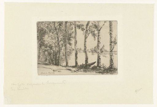 Birches on the bank of the Seine