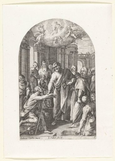 Peter and John Healing a Lame Man at the Temple Gate