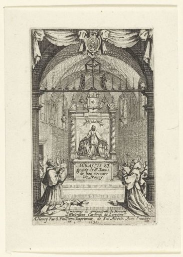 Title page for 'Miracles et grâces de Notre-Dame de Bonsecours-les-Nancy'
