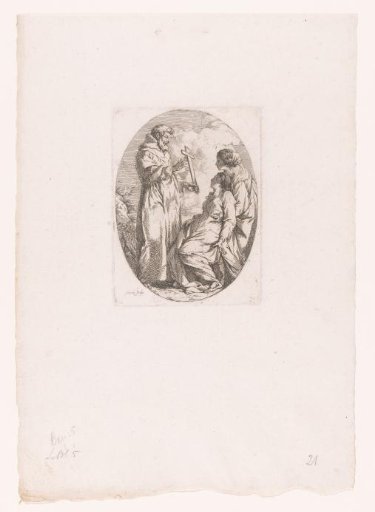 Saint Francis healing a sick woman