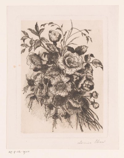 Flower still life with roses and anemones