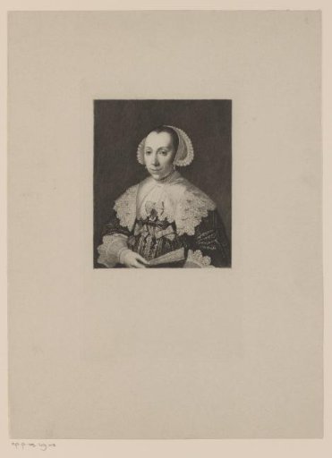 Portrait of an unknown woman with a fan