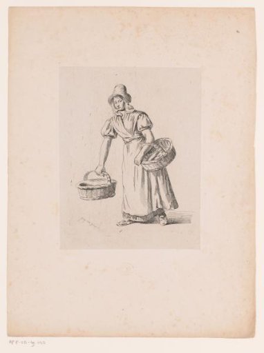 Woman with two baskets