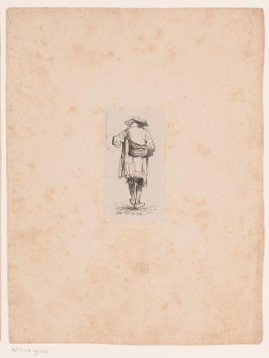 Traveler with hat and a bag on his back