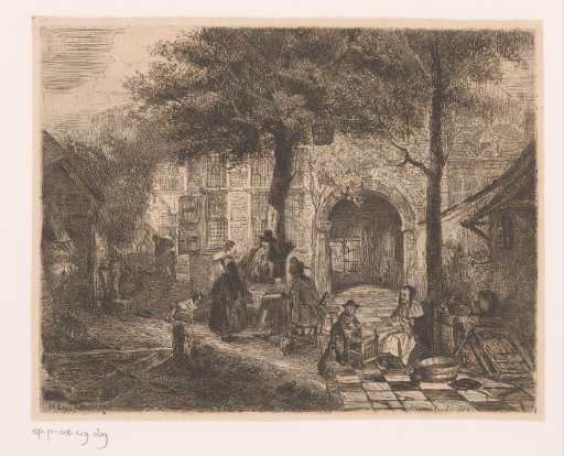 Courtyard of a Flemish inn