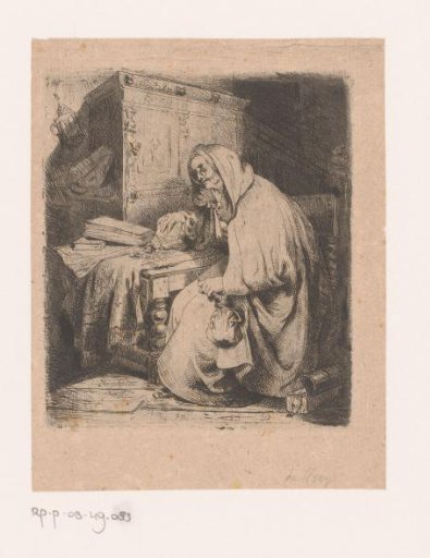 Lady Counting Money at a Table