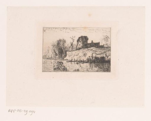 Ruin on a hill by the water