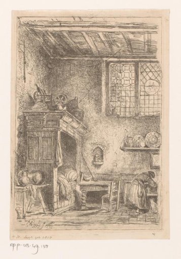 Flemish interior with a bed alcove