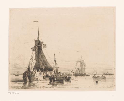 Large fishing boat on the Scheldt