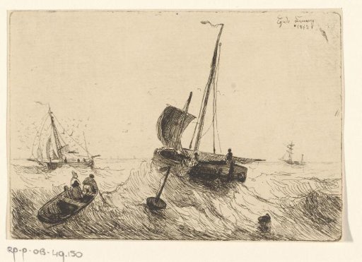 Departure of a fishing boat from Blankenberge