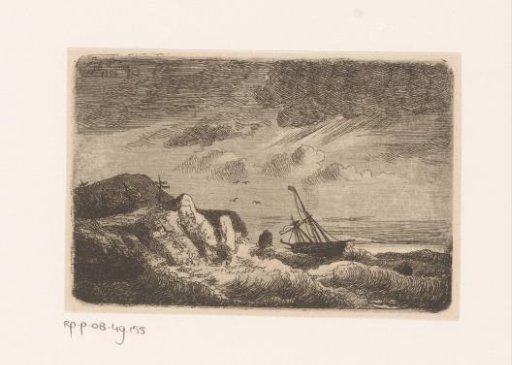 Shipwreck at night