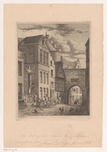 View of an old castle gate in Antwerp