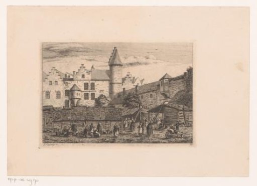 View of the Old Fish Market near the Steen in Antwerp