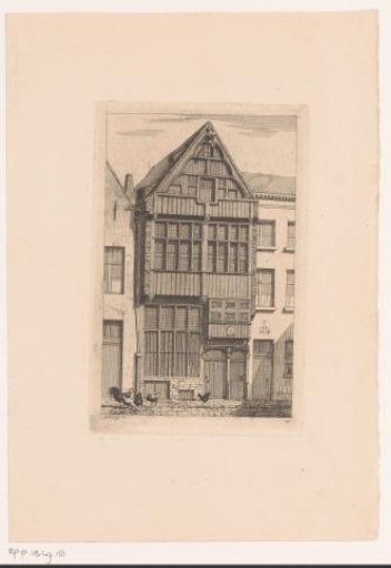 Wooden façade of a house in the Saucierstraat in Antwerp