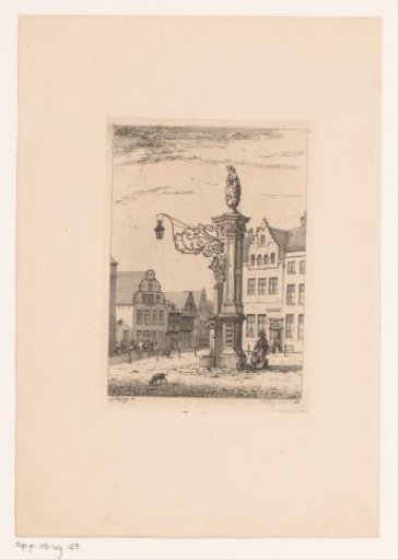 Pump column on the Horse Market in Antwerp
