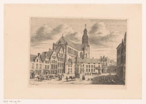 View of the Horse Market in Antwerp with St. Paul's Church