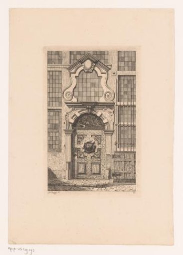 Door of a house in the Kaasstraat in Antwerp