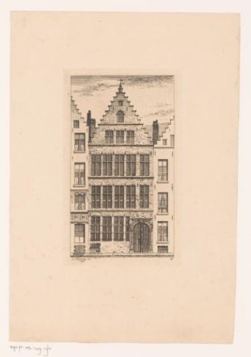 Façade of a house in the Hoogstraat in Antwerp